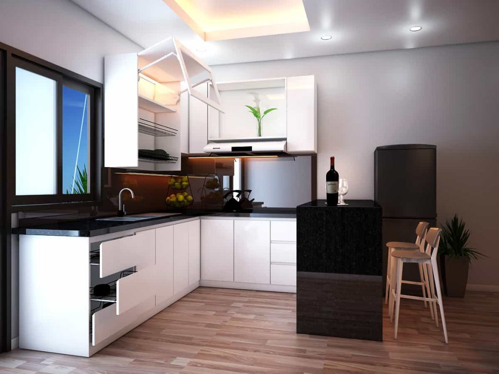 Thiết kế phòng bếp với không gian mở