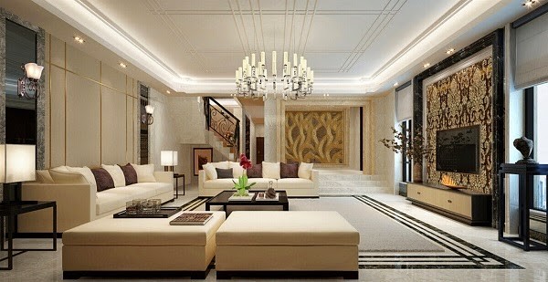Thiết kế phòng khách theo phong cách châu Âu