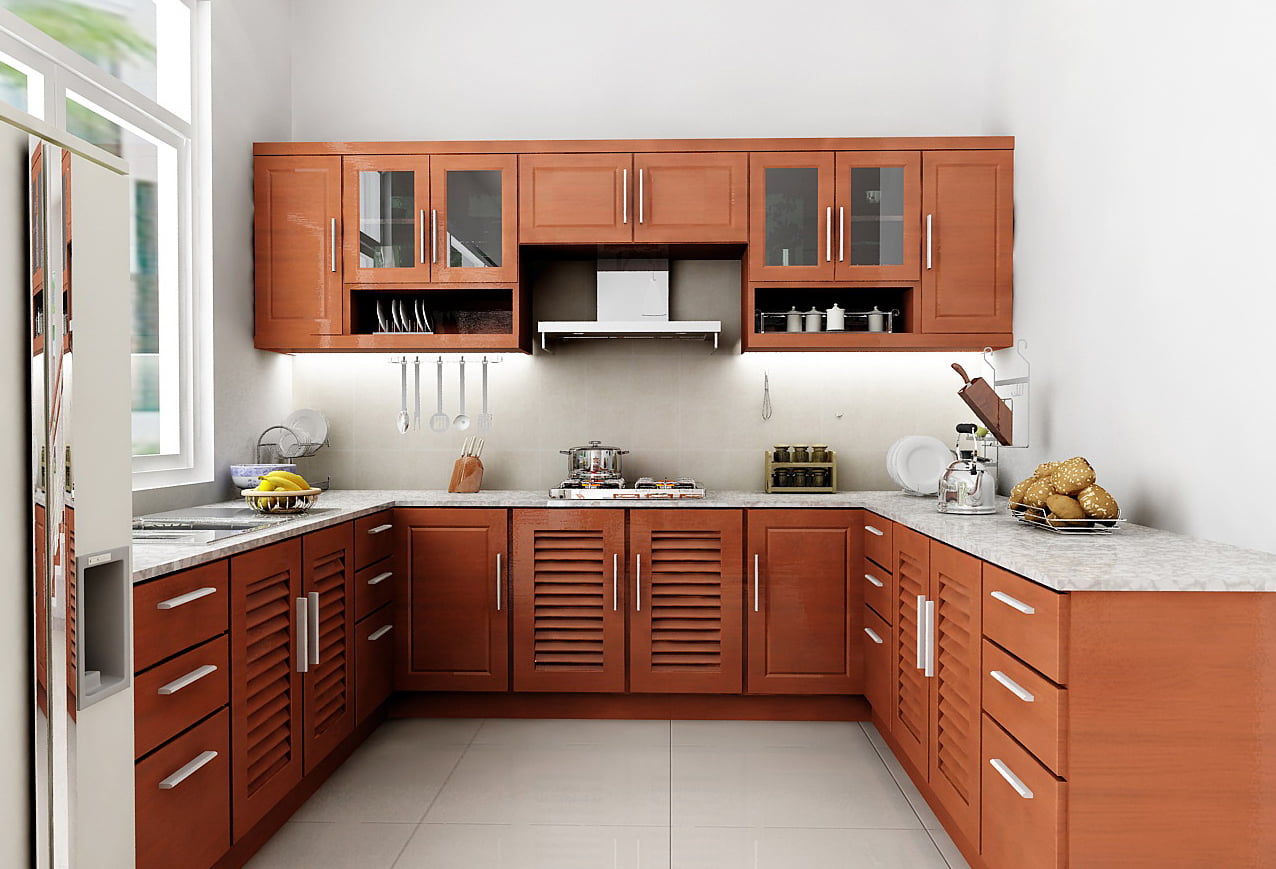 Đặt bếp dựa vào tường tránh để không gian sau trống trải